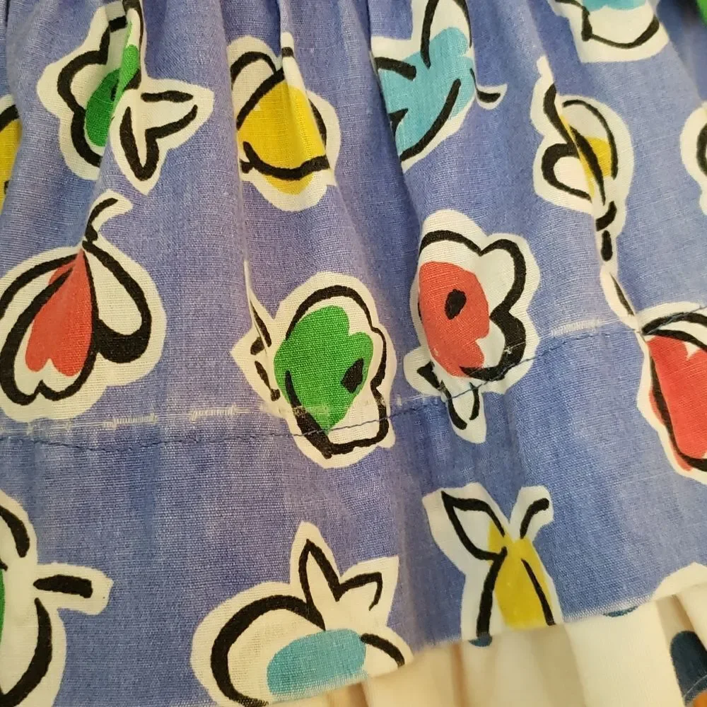 Vintage Child's Floral and Polka Dot Design Dress Sz 3?